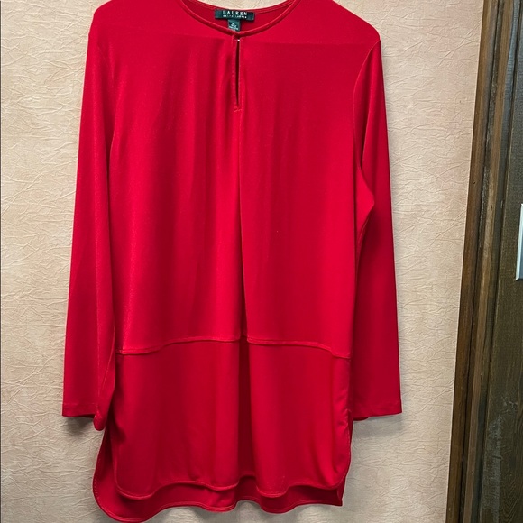 Lauren Ralph Lauren tunic Red Women's Top - Picture 1 of 4